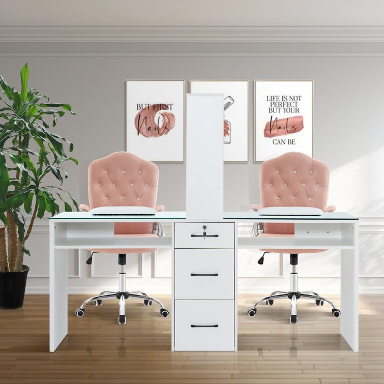 Nail desk and chair hot sale